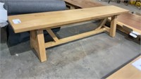 (K) LEONA FARMHOUSE 72in  BENCH NATURAL PINE Nice