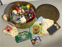 Tin of Sewing Supplies