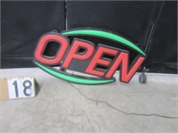 Hanging Open Lighted Sign
