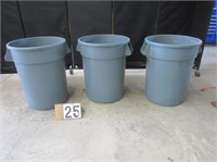 3 Composition Garbage Cans
