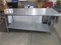 30"x72" Stainless Steel Prep Table