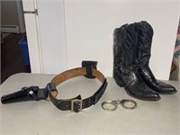 Cowboy Boots, Holster, Handcuffs