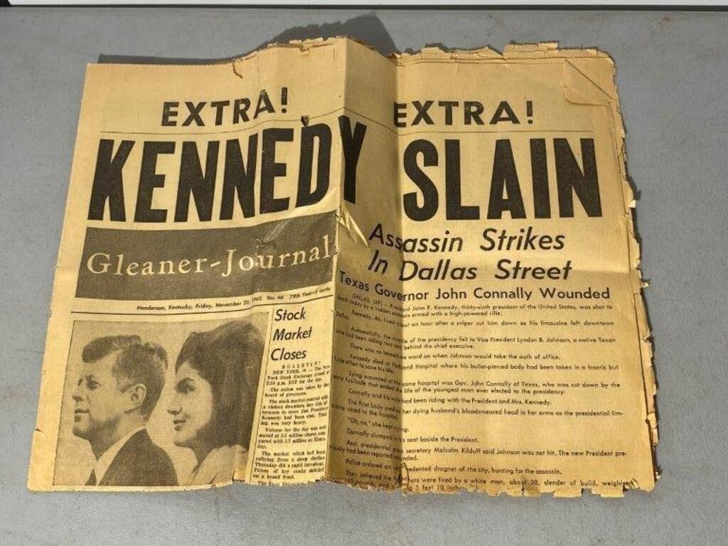 Henderson Gleaner-Journal Kennedy Slain Newspaper