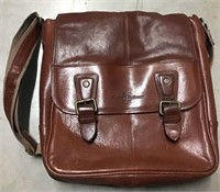 TOMMY BAHAMA CROSS BODY BROWN LEATHER BAG