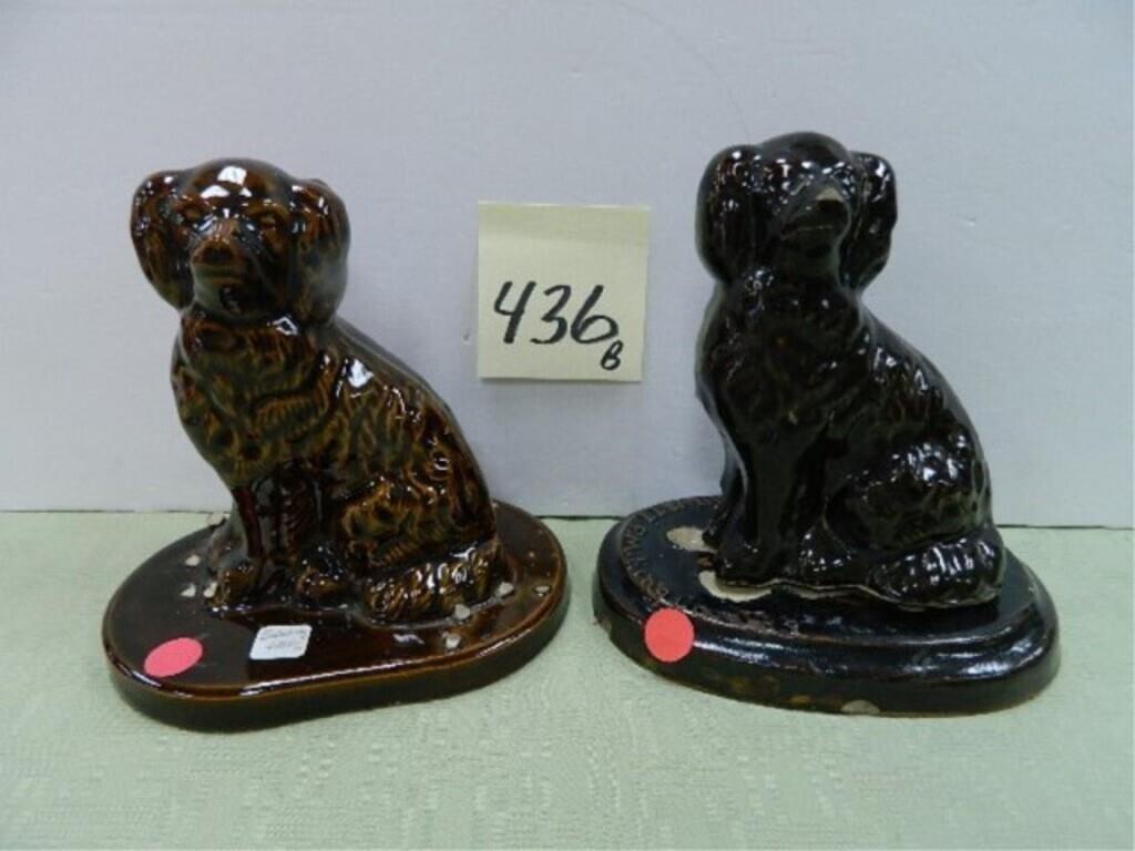 (2) Galesburg Pottery Dogs (Both As Is)