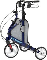 ELENKER 3 Wheel Rollator  10" Wheels  Foldable