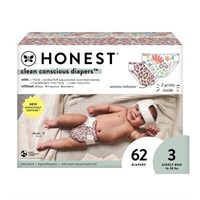 Honest Diapers - Size 3  Flower Power 62ct