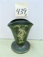 Roseville Rosecraft Panel Nude Green Vase