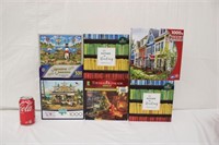 6 Boxes of 1000 Pc & 500 Pc Puzzles