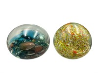 2 Glass Paperweights, Mildwoff Milroy’s 1976