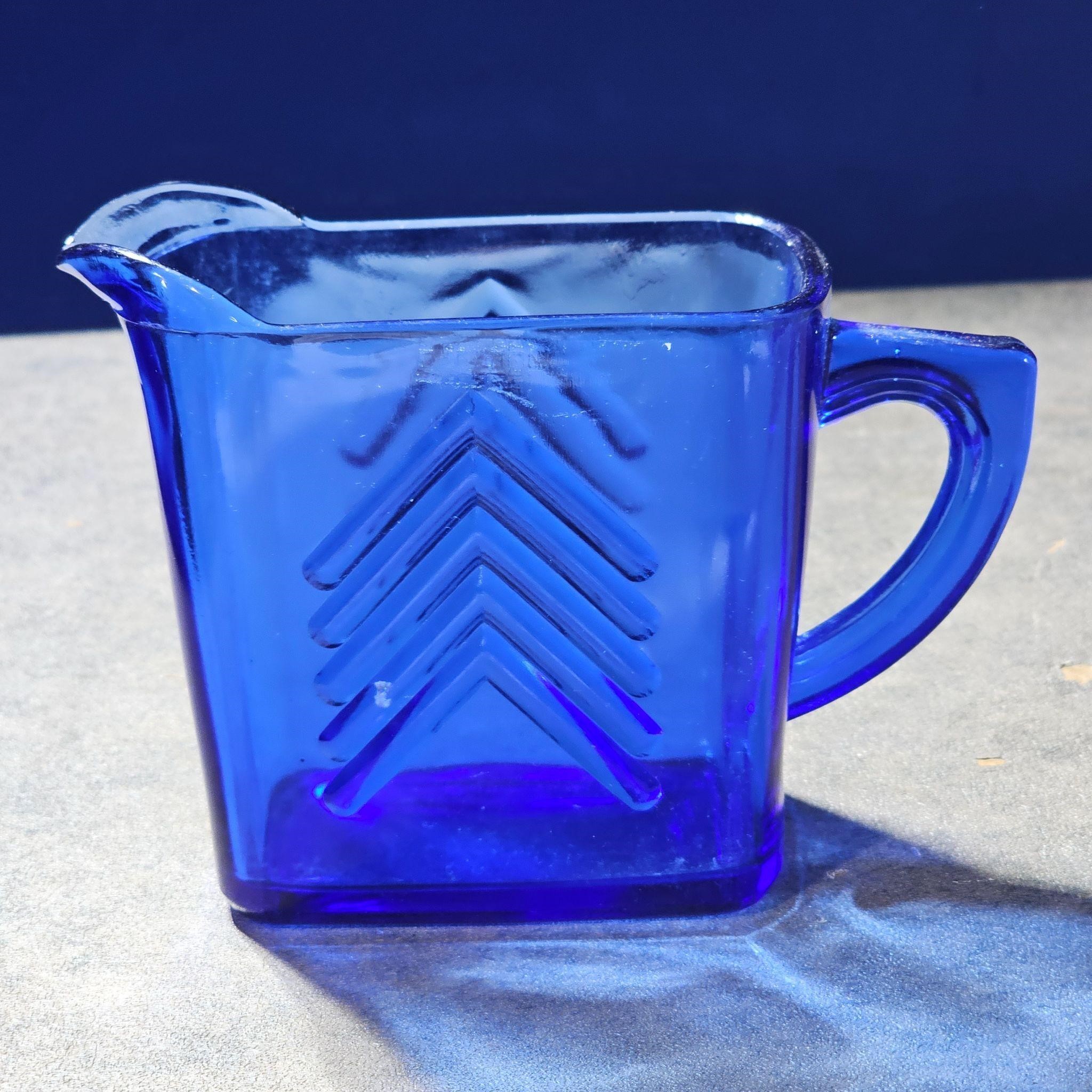 Cobalt milk pitcher