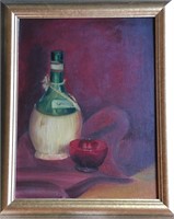 Vintage Picture of Wine Jar and Cup