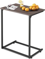 WLIVE C Shaped End Table  26 Tall  Gray