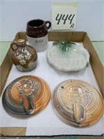 (5) Pottery Pieces - Crock Mini Jug, Western -