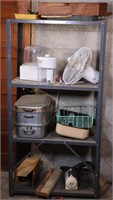 Shelf and Contents, Quickfill Air Pump, Flatware