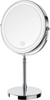8" Lighted Makeup Mirror  1x/10x Magnification