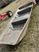 12' Flat Bottom John Boat w/10 hp Mercury Motor