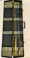 3 fishing rods in Old Pal rod satchel