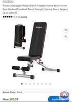 New (5 pcs) POOBOO Pooboo Adjustable Weight Bench