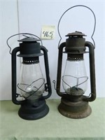 (2) Vintage Barn Lanterns