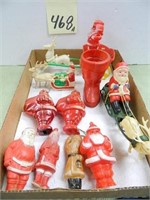 (10) Vintage Christmas Ornaments & Candy -