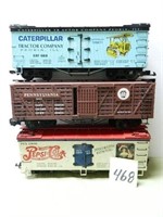 (3) Railroad Box Cars - G-Scale