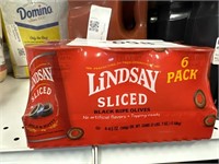 Lindsay sliced olives 6 pack