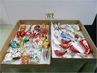(2) Flats of Vintage Christmas & Other Ornaments