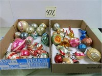 (2) Flats of Vintage Christmas Ornaments