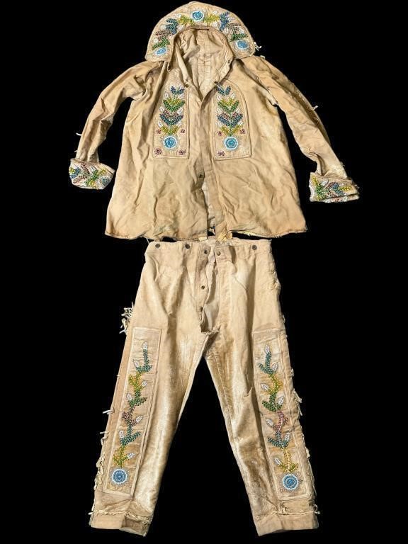 19th C Native American Beaded Outfit
