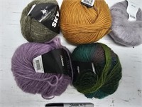 5x Skeins of Yarn, Various Types and Colors
