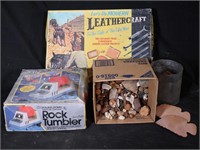 Rock Tumbler and Leather Crafting Supplies