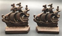 Cast Iron Ship Bookends