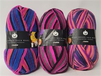 3x Sock Wool Yarn, 459yds each
