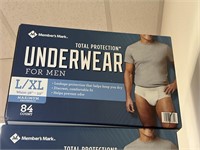 MM mens underwear L/XL 84 ct