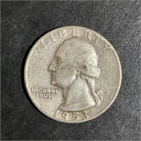 1953 WASHINGTON SILVER QUARTER