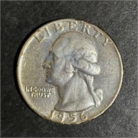 1956-D WASHINGTON SILVER QUARTER