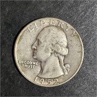 1952 WASHINGTON SILVER QUARTER