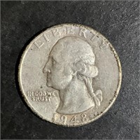 1948 WASHINGTON SILVER QUARTER