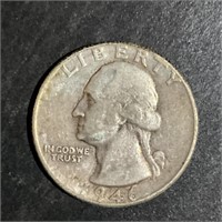 1946 WASHINGTON SILVER QUARTER