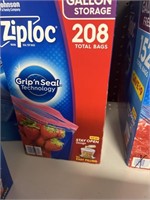 Ziploc gallon storage bags 208 ct