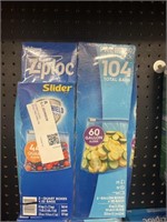 Ziploc slider freezer variety pack 104ct
