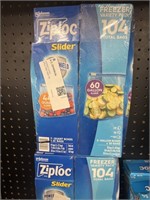 Ziploc slider freezer variety pack 104ct