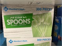 MM clear spoons 300pcs