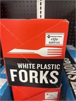 MM white plastic forks 600ct