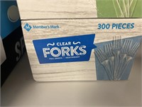 MM clear  forks 300pcs