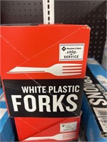 MM white plastic forks 600ct