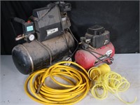 Two Air Compressors and Hoses
