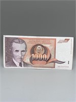 $1000 Nikola Tesla Note