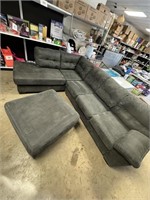 3 pc Used gray sectional sofa